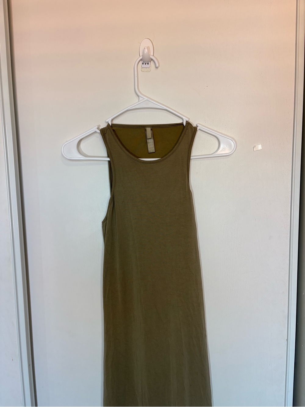 SKIMS Soft Lounge Sleeveless Long Tank Dress- Army Green Women’s Size L - Picture 4 of 9